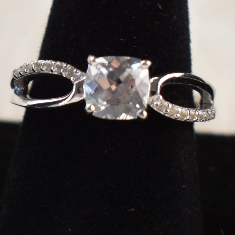 Petalite Ring in Platinum Over Sterling Silver